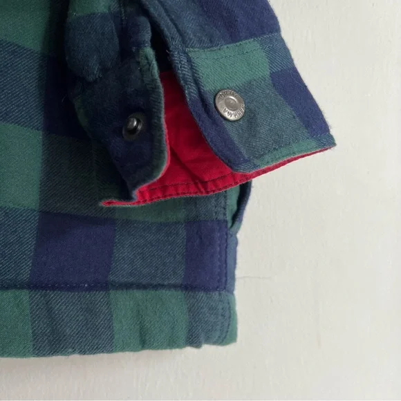 Tommy Bahama Flannel Shirt Jacket Boys X-LARGE 14 sherpa lined Shacket plaid